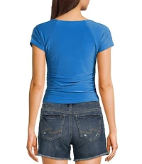 Moa Moa Square Neck Short Sleeve Top
