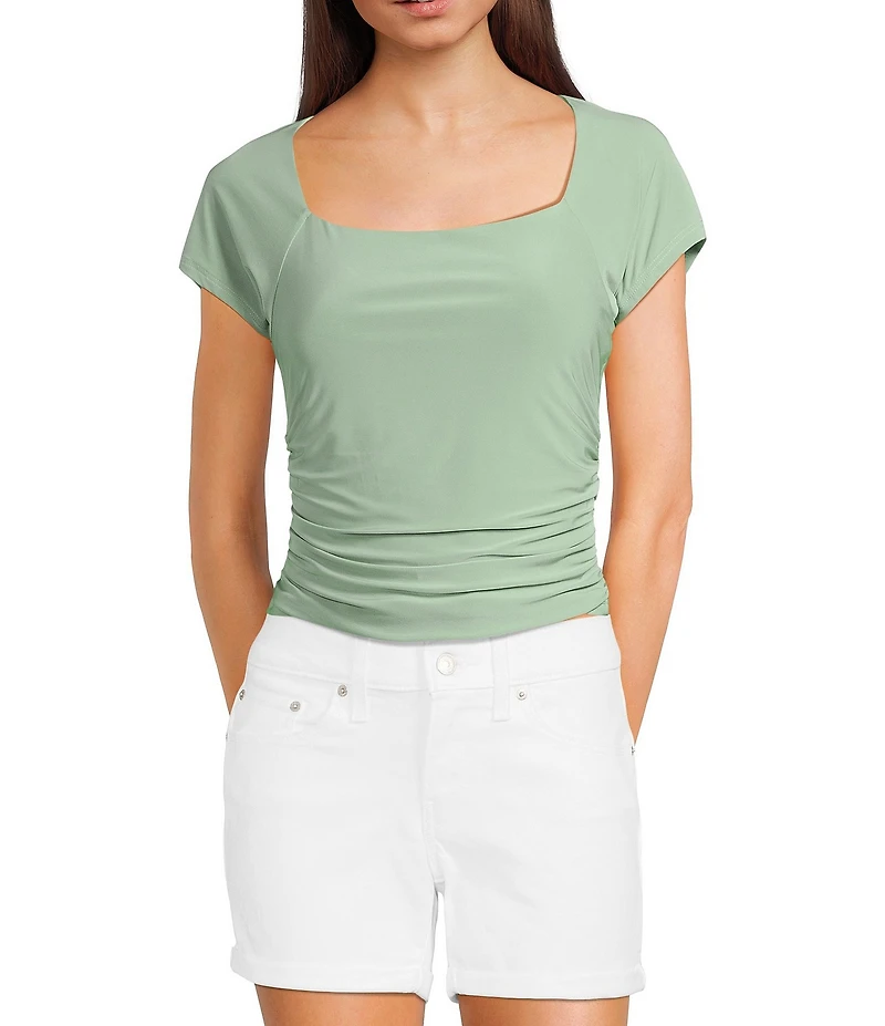 Moa Moa Square Neck Short Sleeve Top