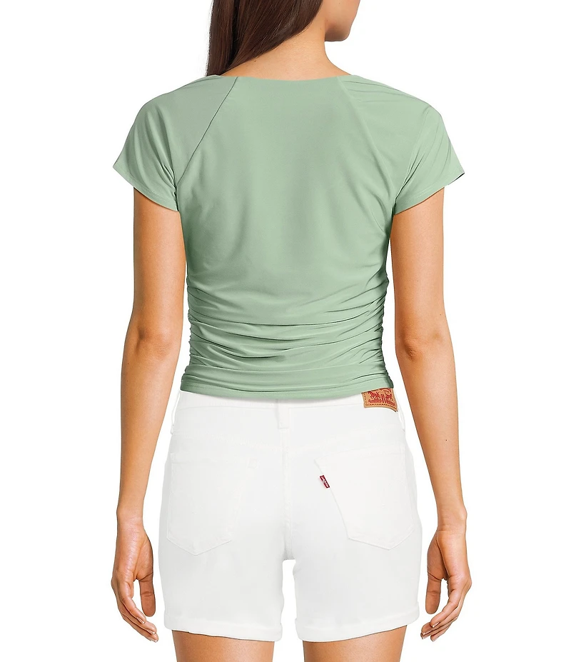Moa Moa Square Neck Short Sleeve Top