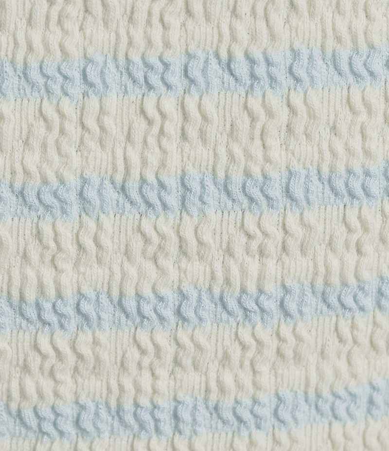 Moa Moa Striped Ruffle Sleeve Top