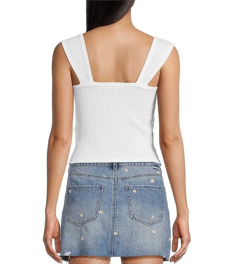 Moa Moa Sweetheart Neck Cinch Front Tank Top
