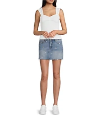 Moa Moa Sweetheart Neck Cinch Front Tank Top