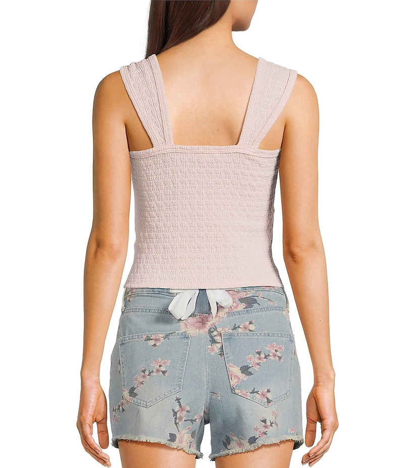 Moa Moa Sweetheart Neck Cinch Front Tank Top