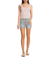 Moa Moa Sweetheart Neck Cinch Front Tank Top