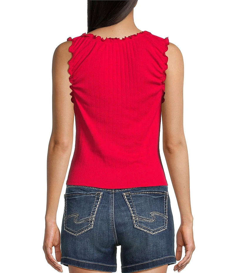 Moa Moa V-Neck Cinched Front Tank Top