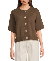 Mod Ref Button Up Half-Sleeve Cardigan