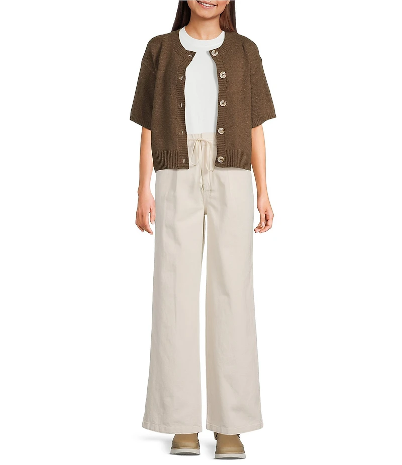 Mod Ref Button Up Half-Sleeve Cardigan