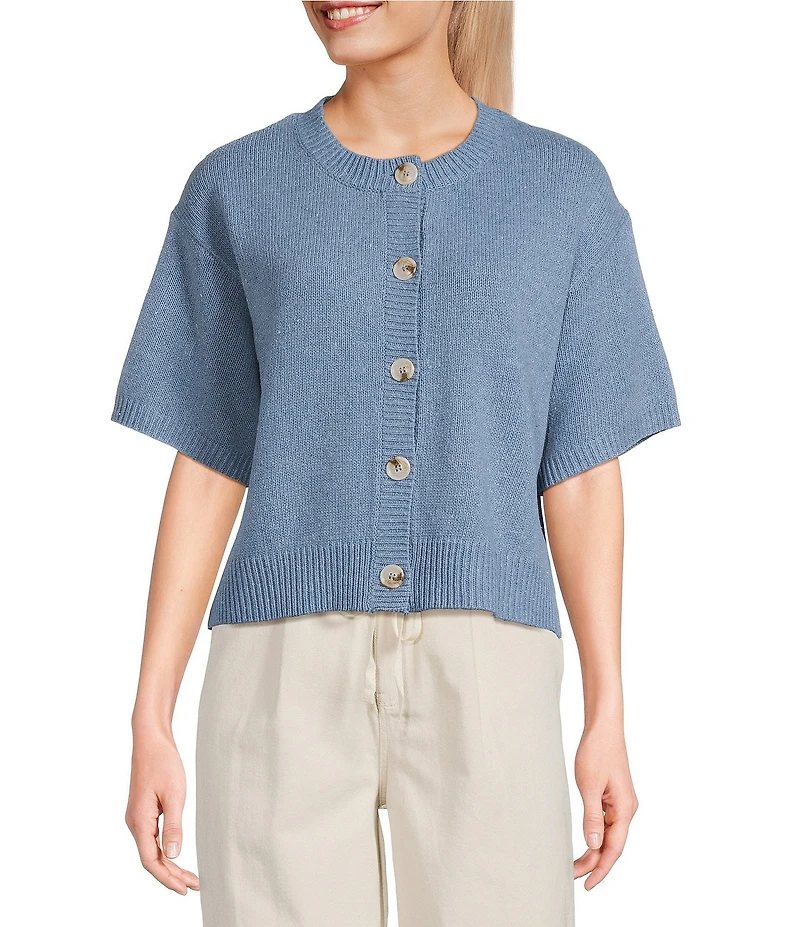 Mod Ref Button Up Half-Sleeve Cardigan