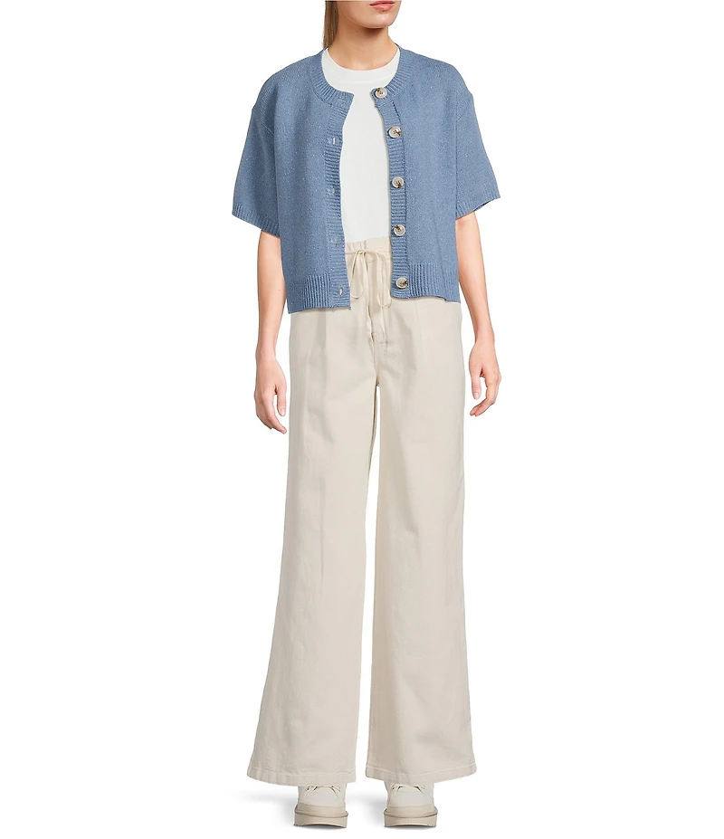 Mod Ref Button Up Half-Sleeve Cardigan