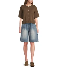 Mod Ref Capri Denim Shorts
