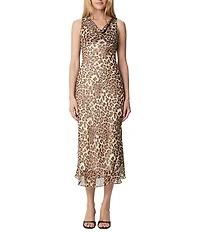 Mod Ref Chiffon Leopard Print Midi Dress