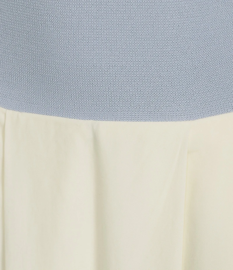 Mod Ref Drop Waist Mock Neck Sleeveless Maxi Dress