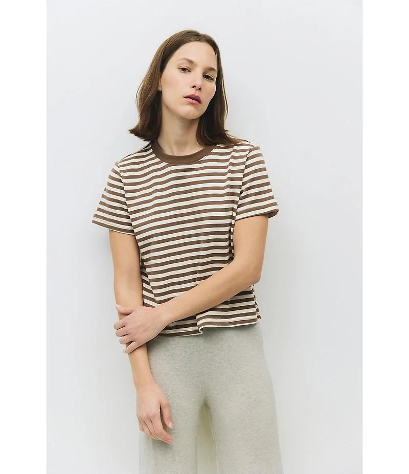 Mod Ref Knit Crew Stripe T-Shirt