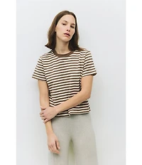 Mod Ref Knit Crew Stripe T-Shirt