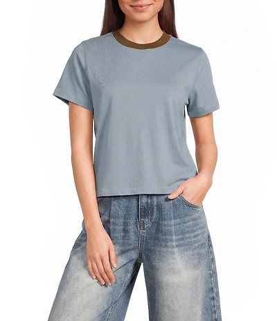Mod Ref Knit Solid Colorblock T-Shirt