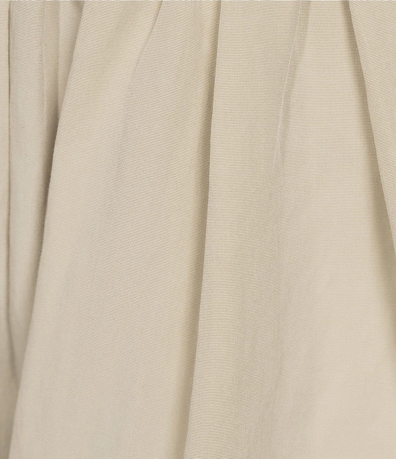 Mod Ref Pleated Elastic Waist Wide Leg Pants