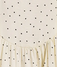 Mod Ref Polka Dot Corset Square Neck Sleeveless Midi Dress
