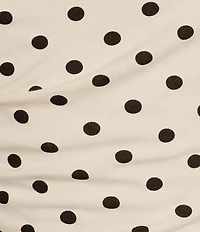 Mod Ref Polka Dot Mock Cowl Neck Sleeveless Modal Tank