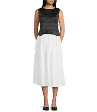Mod Ref Pull On Poplin Maxi Skirt