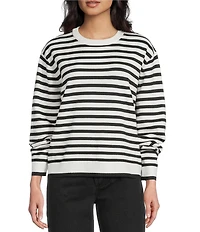 Mod Ref Stripe Long Sleeve Crew Sweater