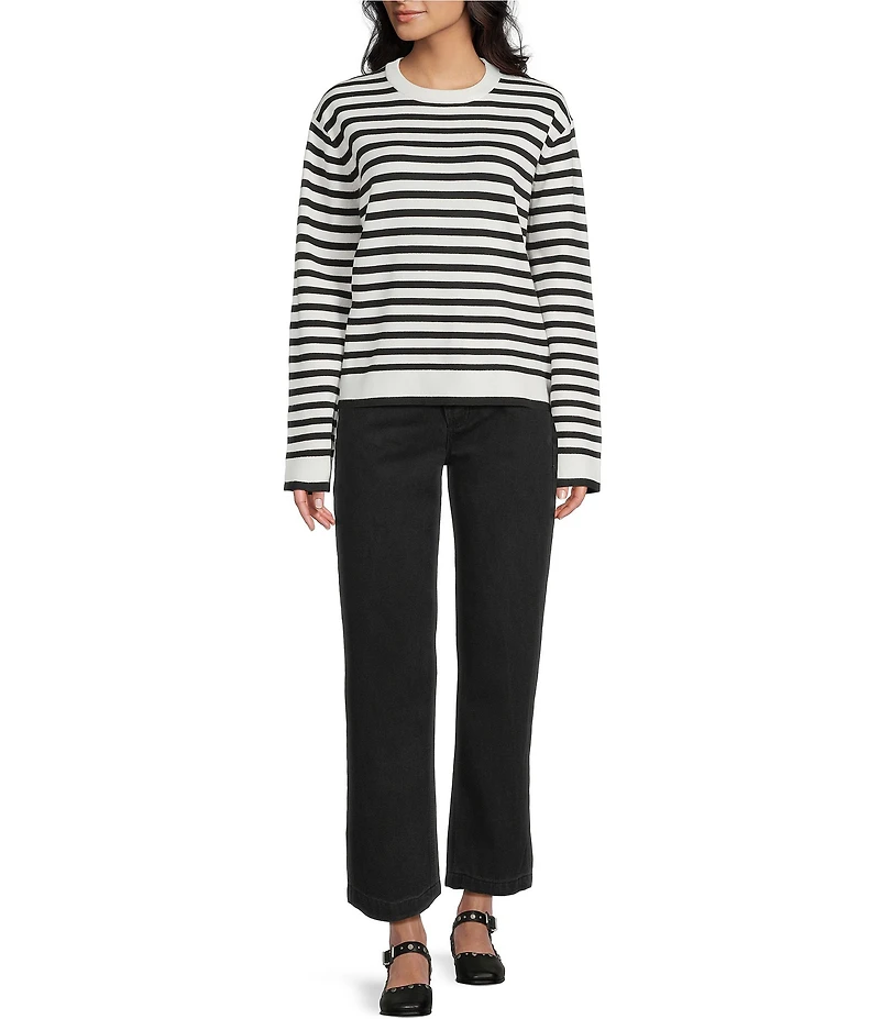 Mod Ref Stripe Long Sleeve Crew Sweater