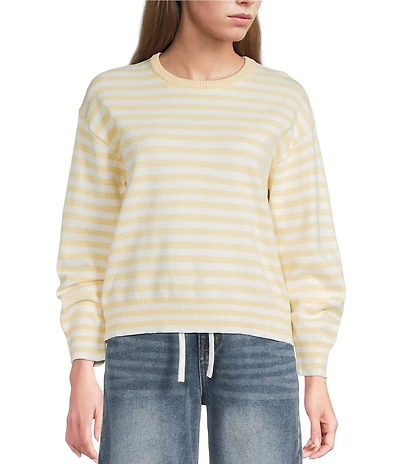 Mod Ref Stripe Long Sleeve Crew Sweater