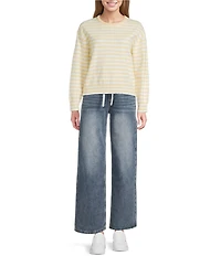 Mod Ref Stripe Long Sleeve Crew Sweater