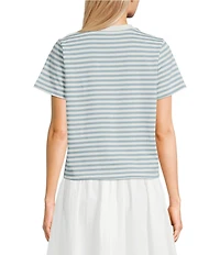 Mod Ref Stripped Knit Crew T-Shirt