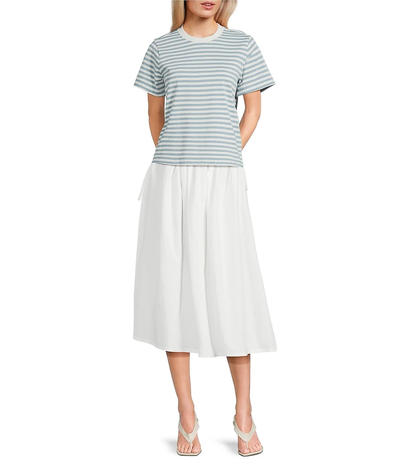 Mod Ref Stripped Knit Crew T-Shirt