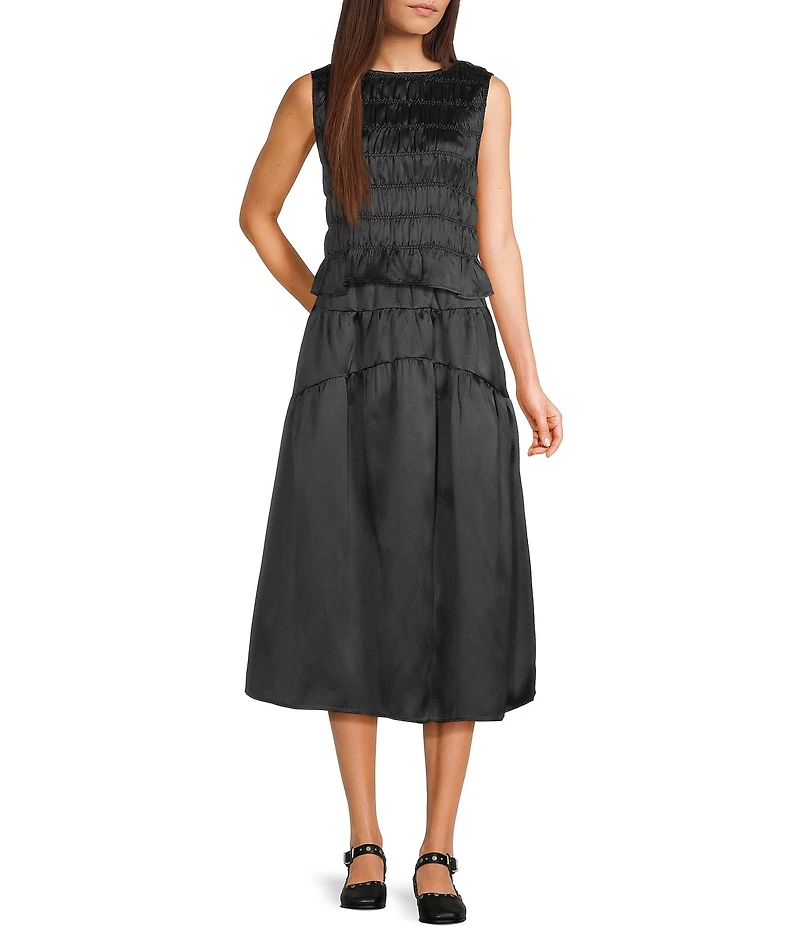 Mod Ref Taffeta Midi Coordinating Skirt
