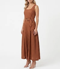 Moda Tara Copper Belted Wide Leg Jumpsuit
