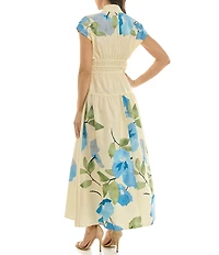 Moda Tara Floral Print Cotton Poplin Maxi Dress