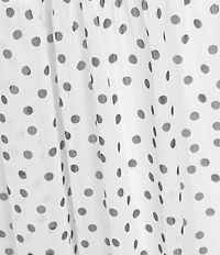 Moda Tara Polka Dot Yoryu Chiffon Mock Neck Long Sleeve Belted Tiered Maxi Dress