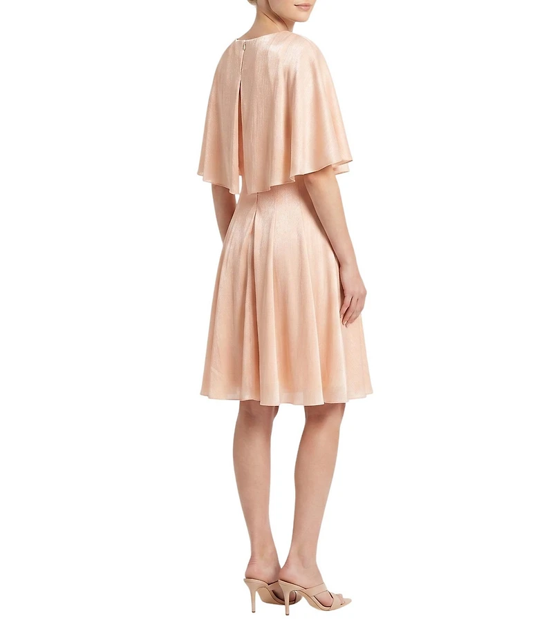 Moda Tara Satin Boat Neck Pleated Skirt Knee Length Dress