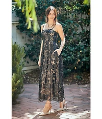 Moda Tara Sequin Embellished Lace Strapless Fit And Flare Gown