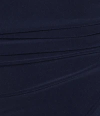 Moda Tara Short Sleeve Stretch Knit Crew Neck Midi Sheath Dress