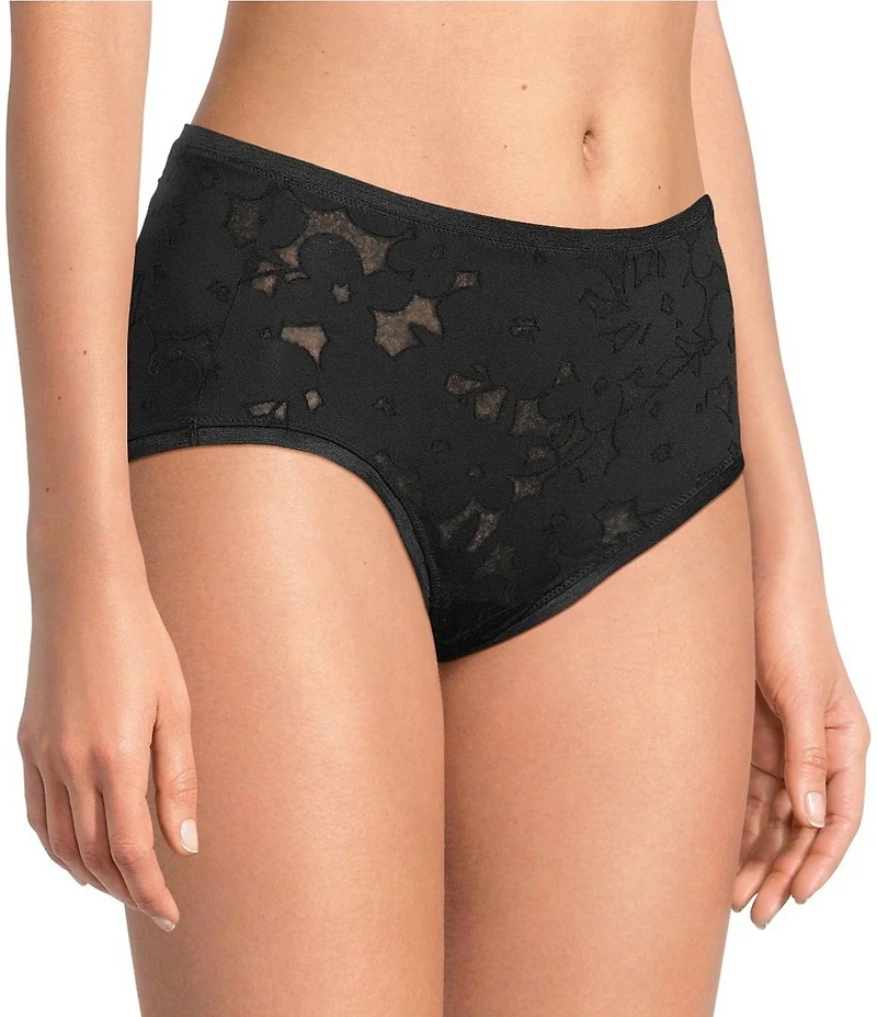 Modern Movement Burnout Mesh Floral Brief Panty