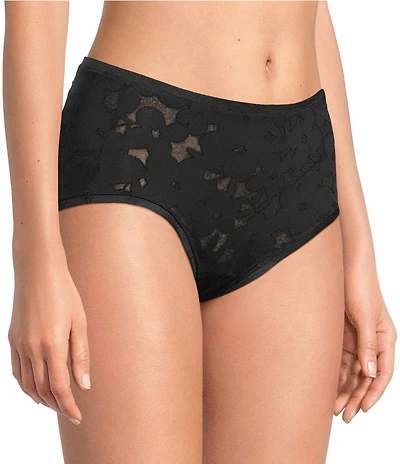 Modern Movement Burnout Mesh Floral Brief Panty