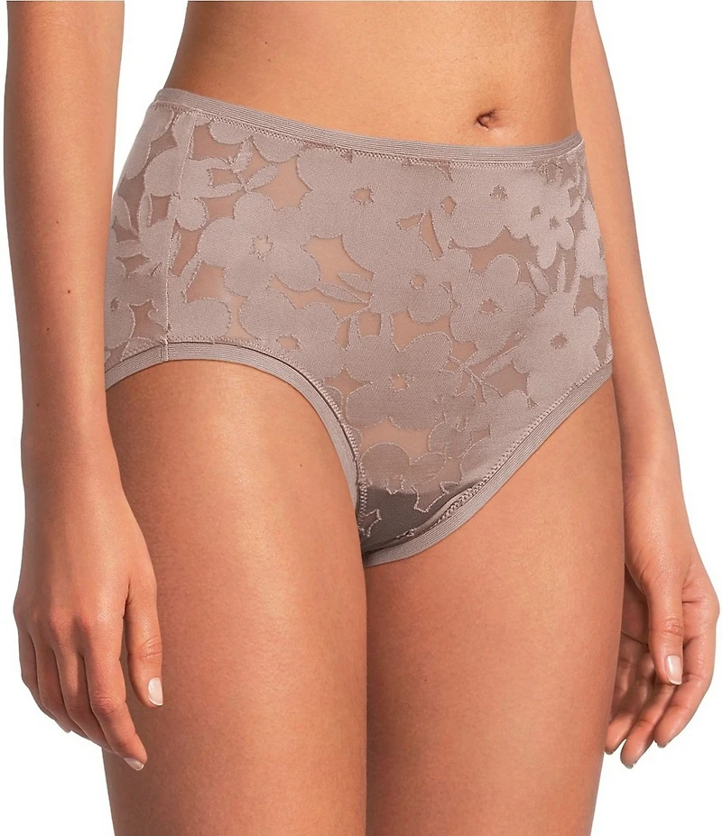 Modern Movement Burnout Mesh Floral Brief Panty