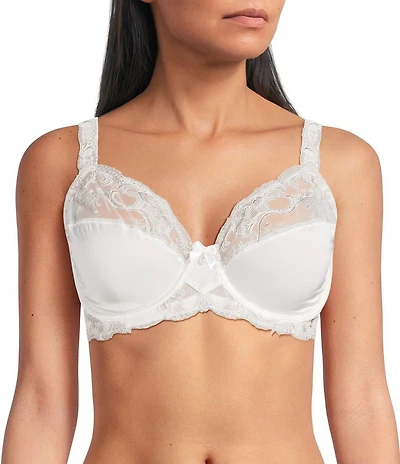 Modern Movement Satin Cut & Sewn Embroidered Bra