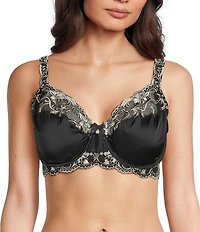 Modern Movement Satin Cut & Sewn Embroidered Bra