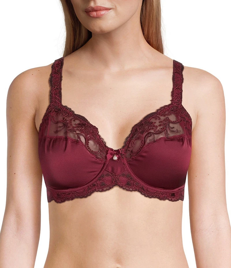 Modern Movement Satin Cut & Sewn Embroidered Bra