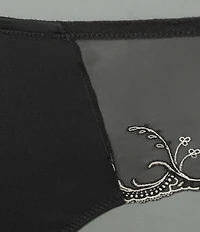 Modern Movement Satin Embroidered Hi-Cut Panties