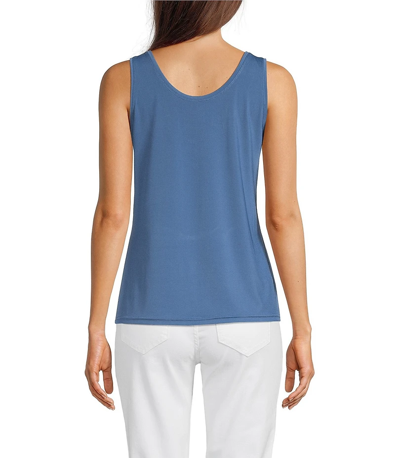 Modern Movement Reversible V-Neck Scoop Back Everyday Crepe Tank