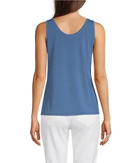 Modern Movement Reversible V-Neck Scoop Back Everyday Crepe Tank