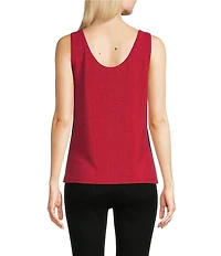 Modern Movement Sleeveless V-Neck Lurex Two-Way Stretch Holiday Camisole