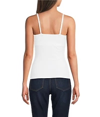 Modern Movement Step-In Sleeveless Square Neck Shelf-Bra Cami