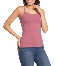 Modern Movement Step-In Sleeveless Square Neck Shelf-Bra Cami