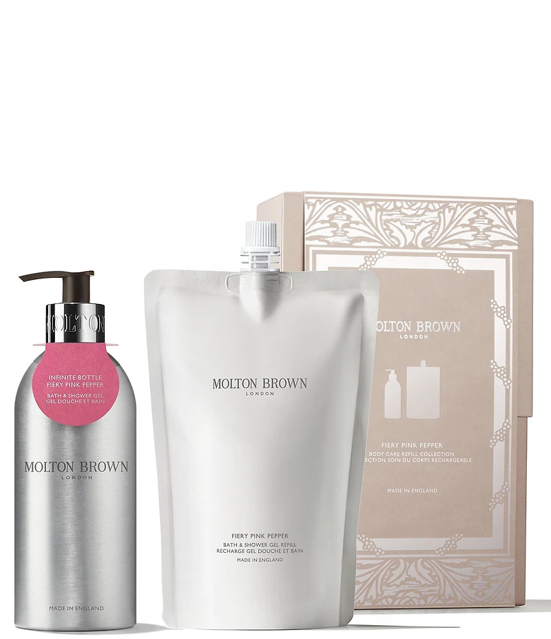 Molton Brown Infinite Bottle Fiery Pink Pepper Body Care Refill Collection