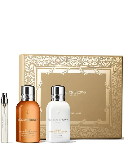Molton Brown Sunlit Clementine & Vetiver Fragrance Layering Set